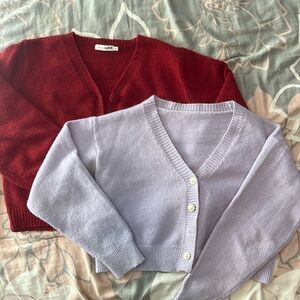 Set of two cropped cardigans